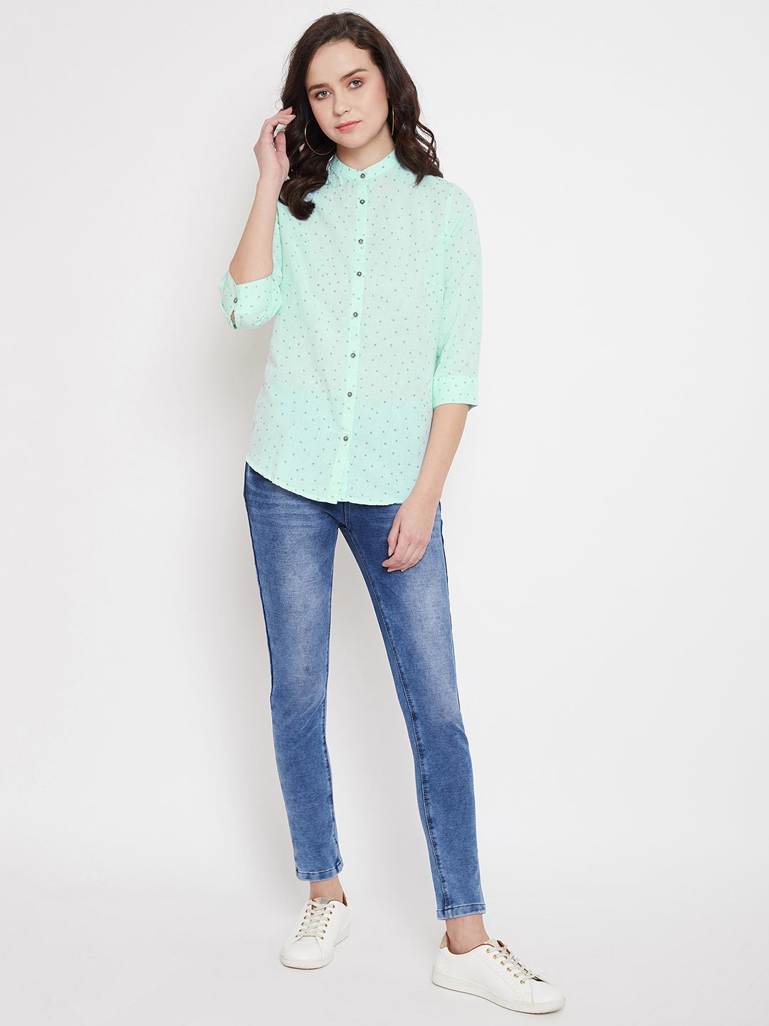 Printed Slim Fit Casual Shirt - Women Shirts