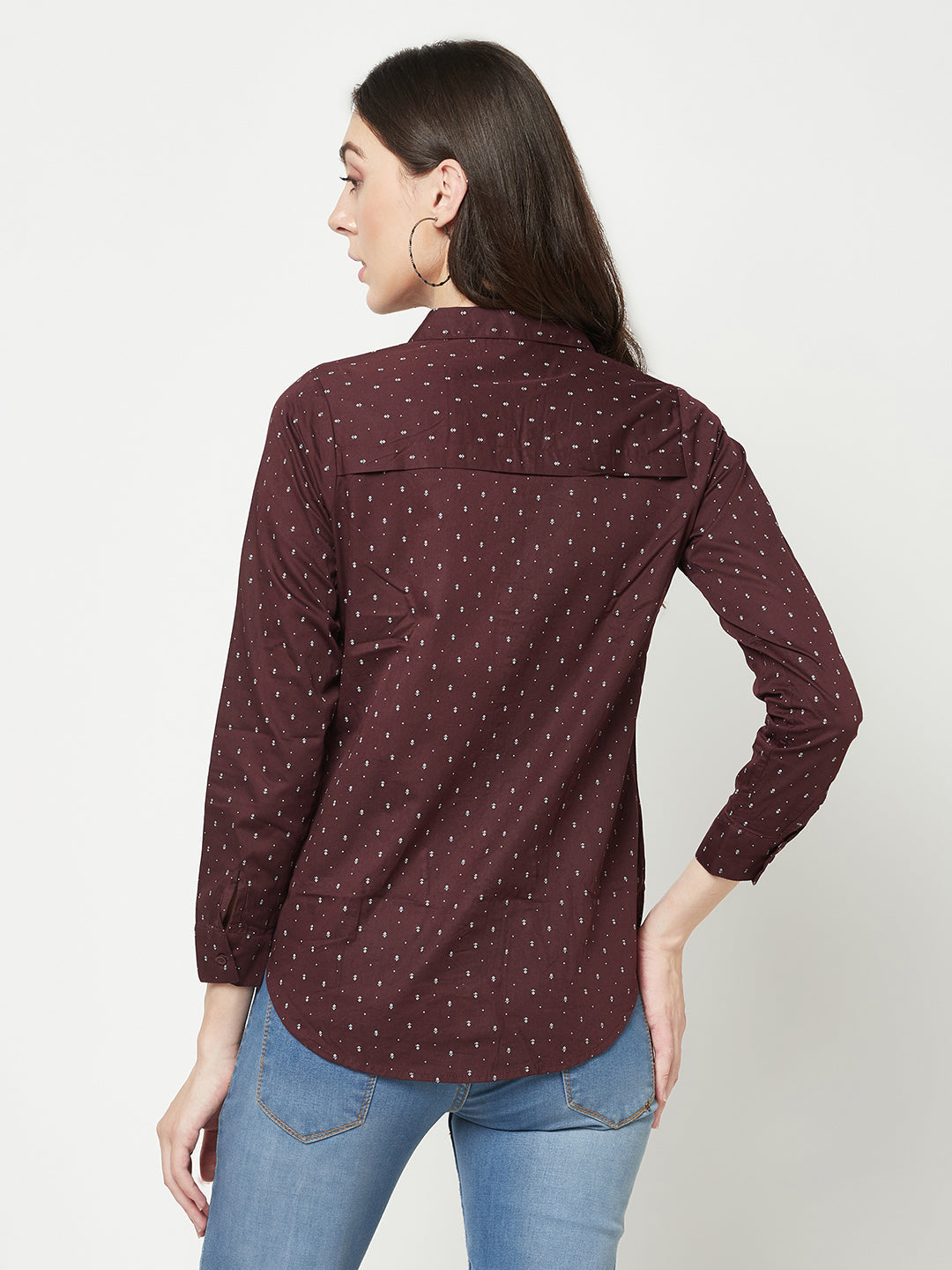  Wine Printed Shirt