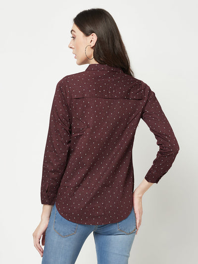  Wine Printed Shirt