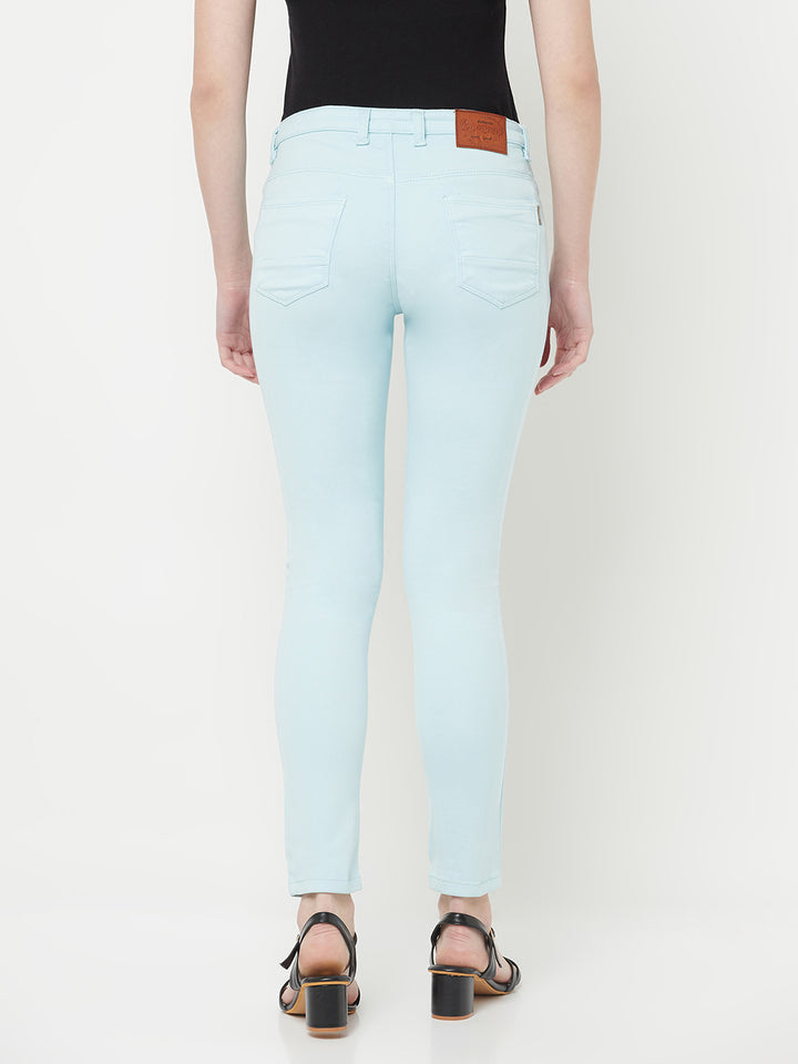 Mint Green Jeans - Women Jeans