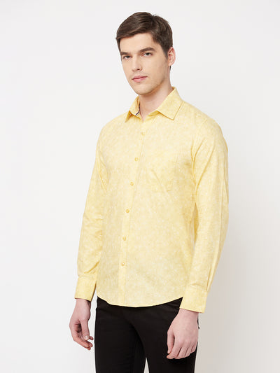 Yellow Floral Shirt - Men Shirts