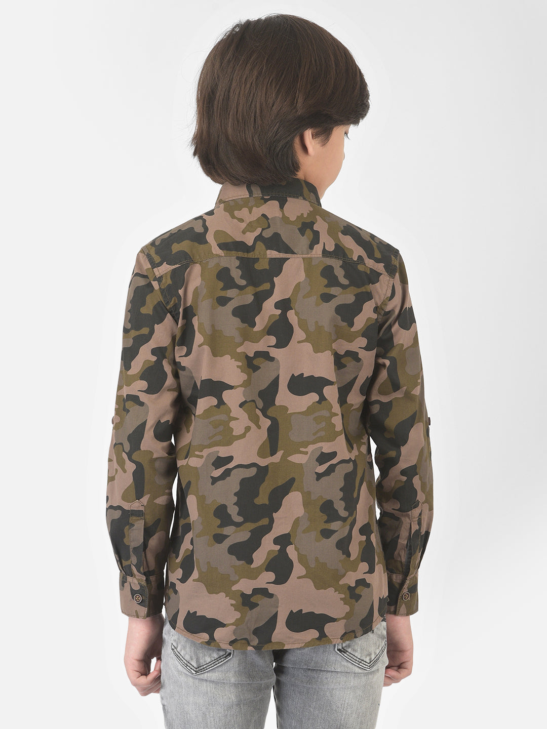 Olive Camouflage Shirt - Boys Shirts