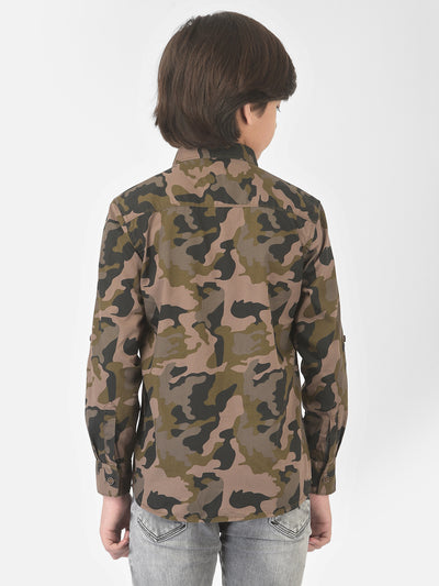 Olive Camouflage Shirt - Boys Shirts