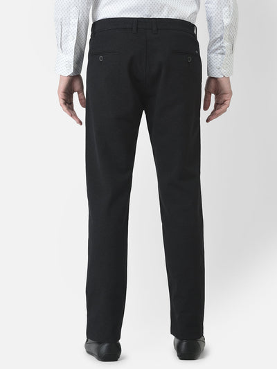 Black Trousers in Cotton Blend 