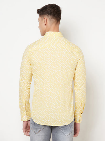 Yellow Floral Shirt - Men Shirts