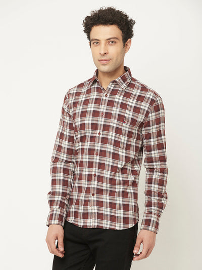   Brown Shirt in Tartan Checks