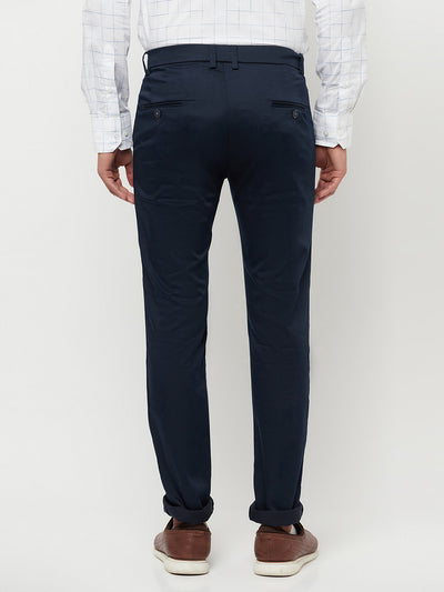 Navy Blue Trousers - Men Trousers