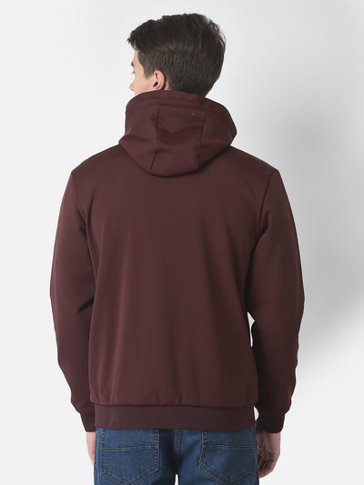  Maroon Removable-Hood Jacket