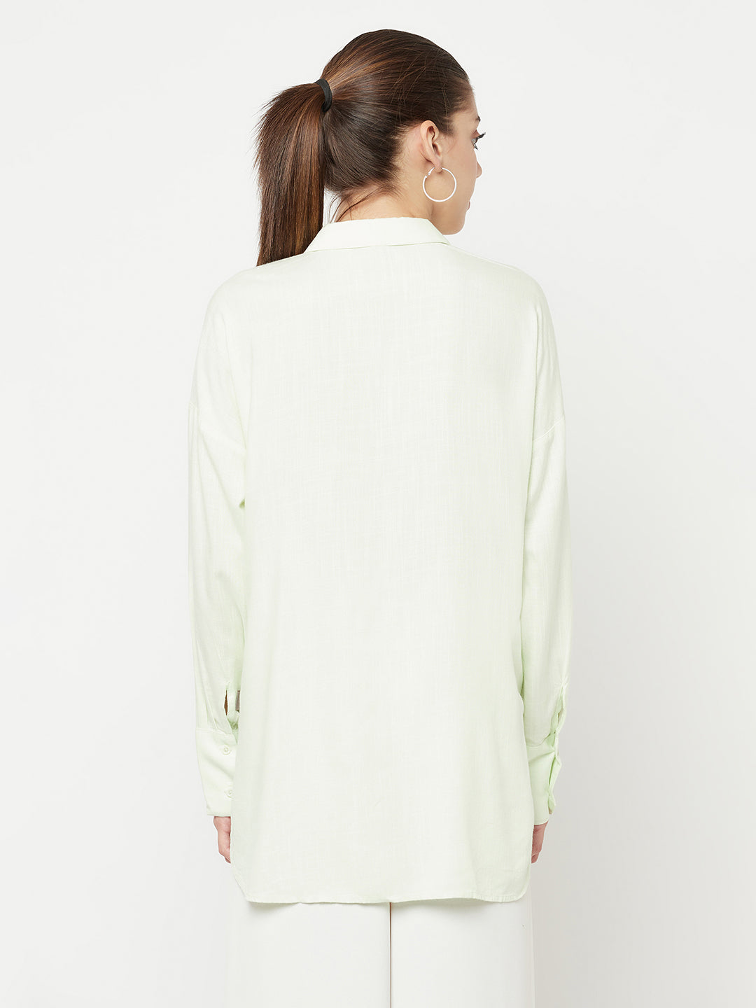 Light Green Long Sleeves Shirt - Women Shirts