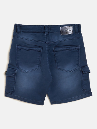 Blue Slim Fit Cargo Shorts - Boys Shorts