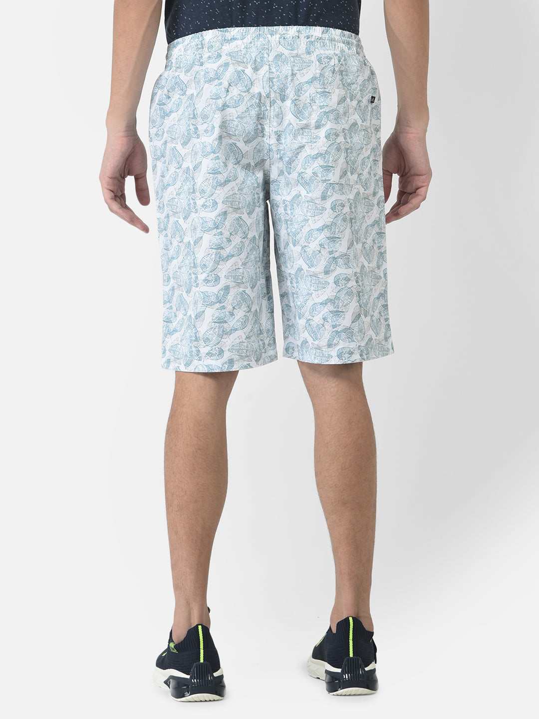 Cotton Shorts in Floral Print 