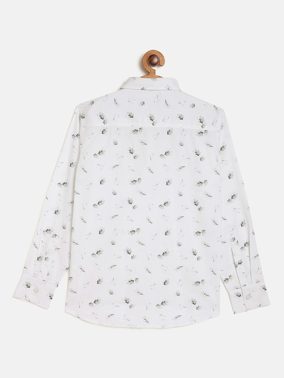 White Printed Full Sleeves Shirt - Boys Shirts