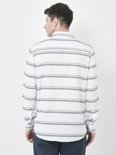 White Horizontal Stripe Shirt