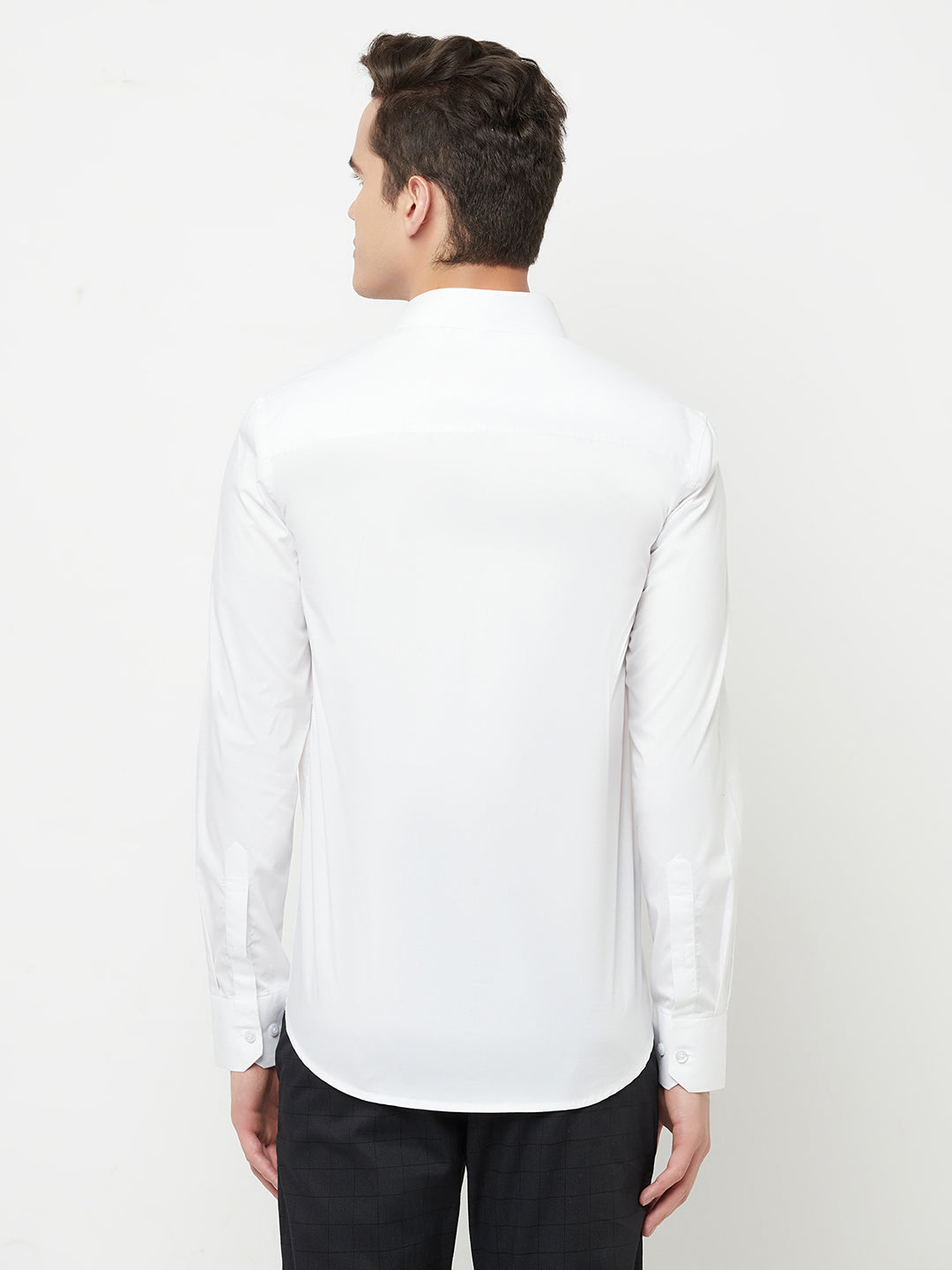 White Solid Shirt - Men Shirts
