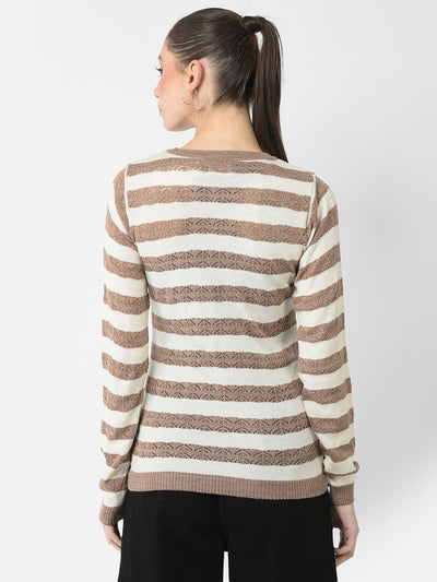  Brown Striped Sweater 
