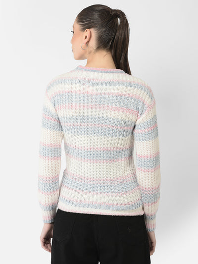  Knitted Striped Sweater