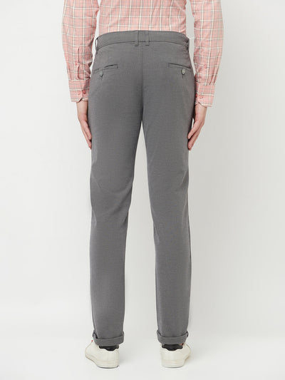 Grey Casual Trousers - Men Trousers