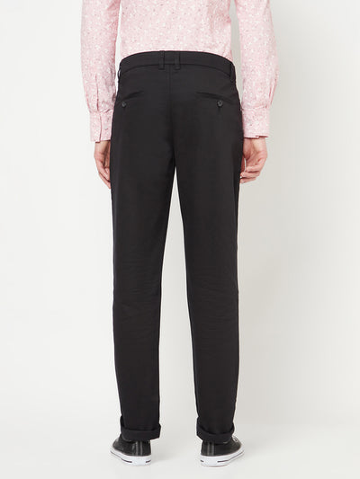 Black Casual Trousers - Men Trousers
