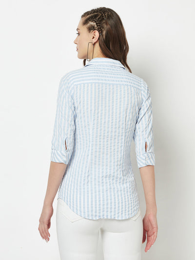  Blue-White Striped Shirt