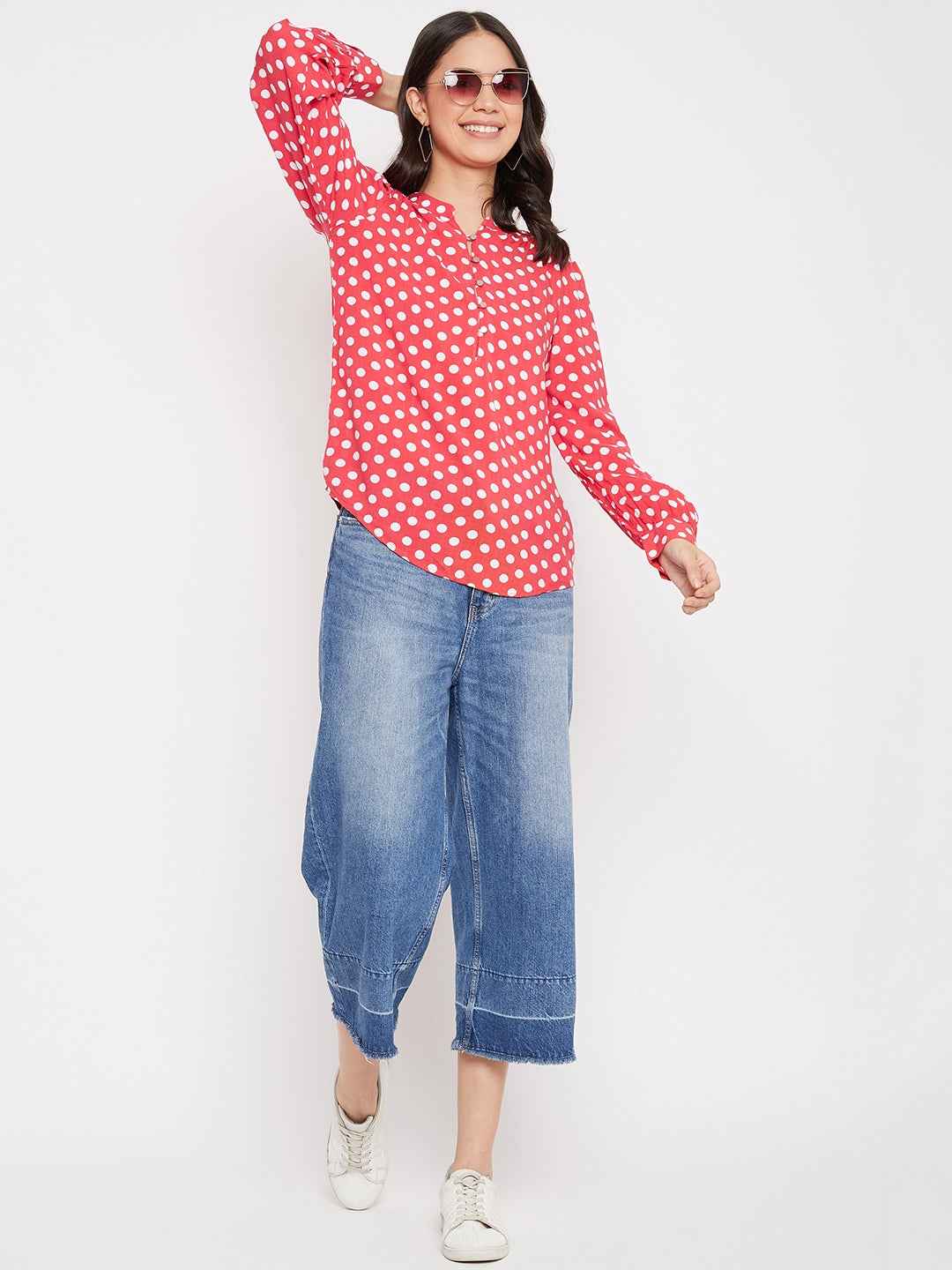 Red Polka Dots Top