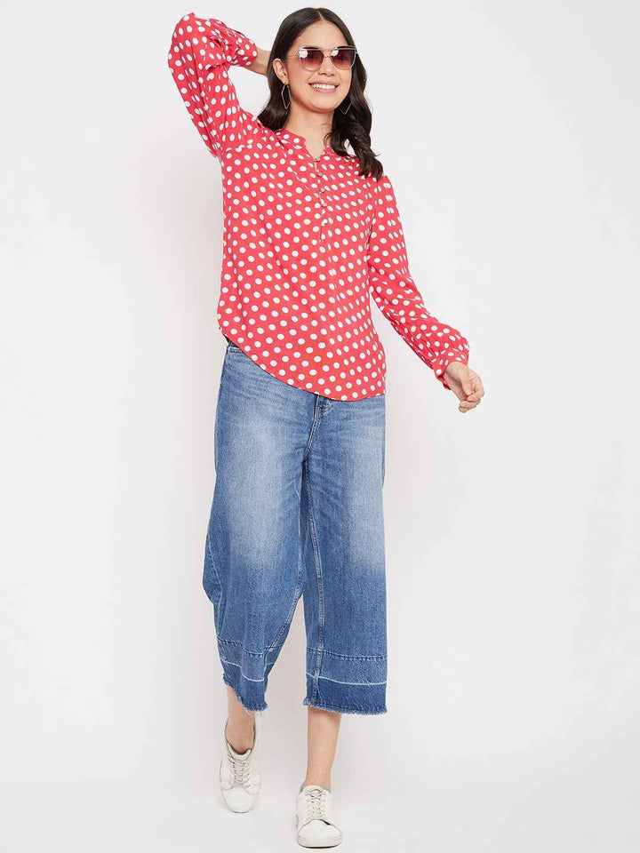 Red Polka Dots Top