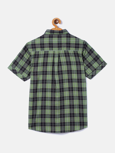 Green Checked Causal Shirt - Boys Shirts