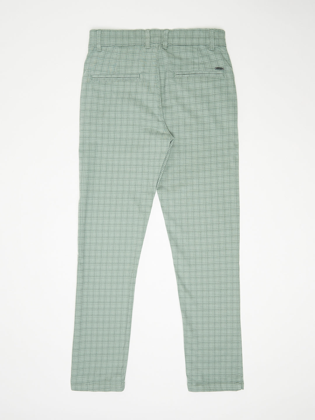 Mint Green Checked Trousers - Boys Trousers