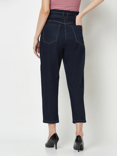 Blue Narrow-Fit Culottes