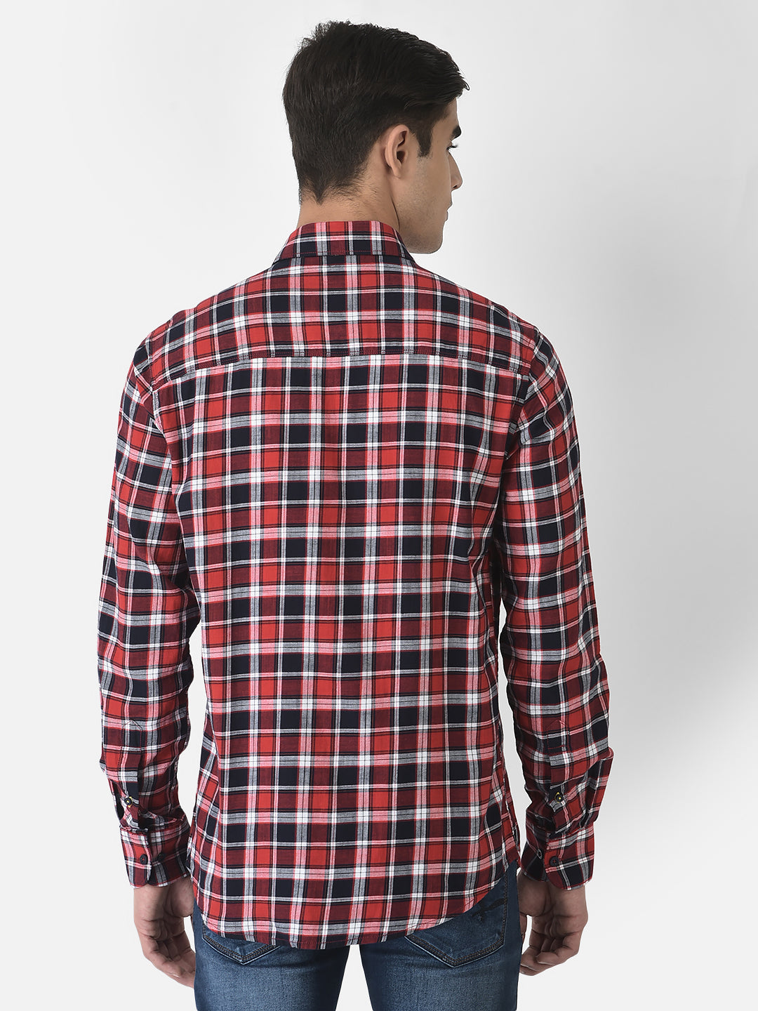  Red Shirt in Tartan Checks 