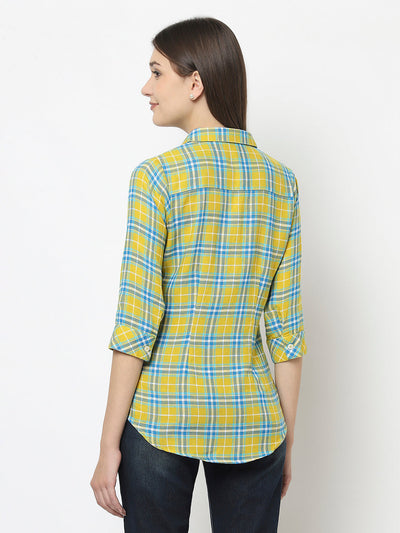 Yellow Shirt in Checks