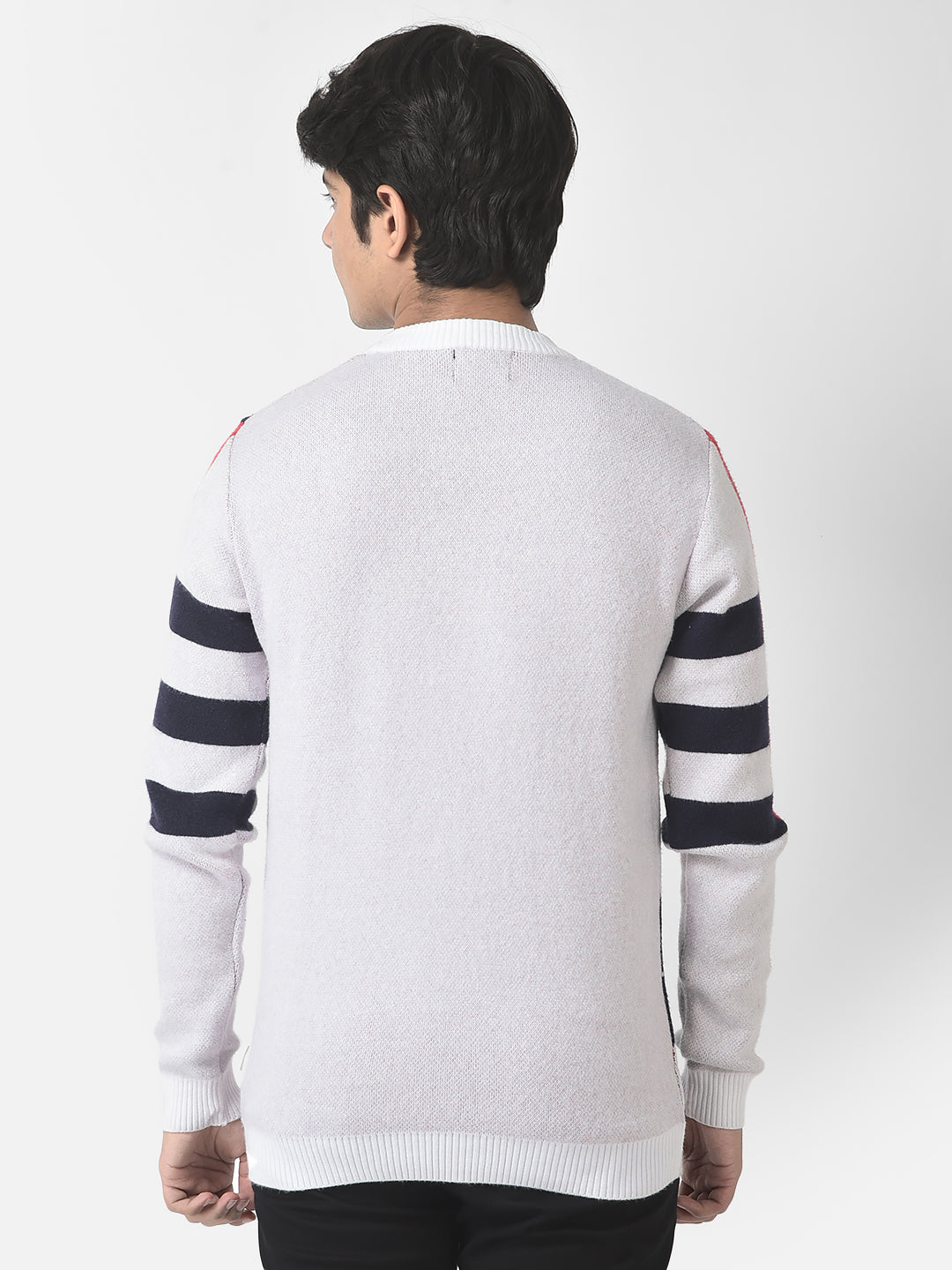  Off-White Graphic Striped Sweater