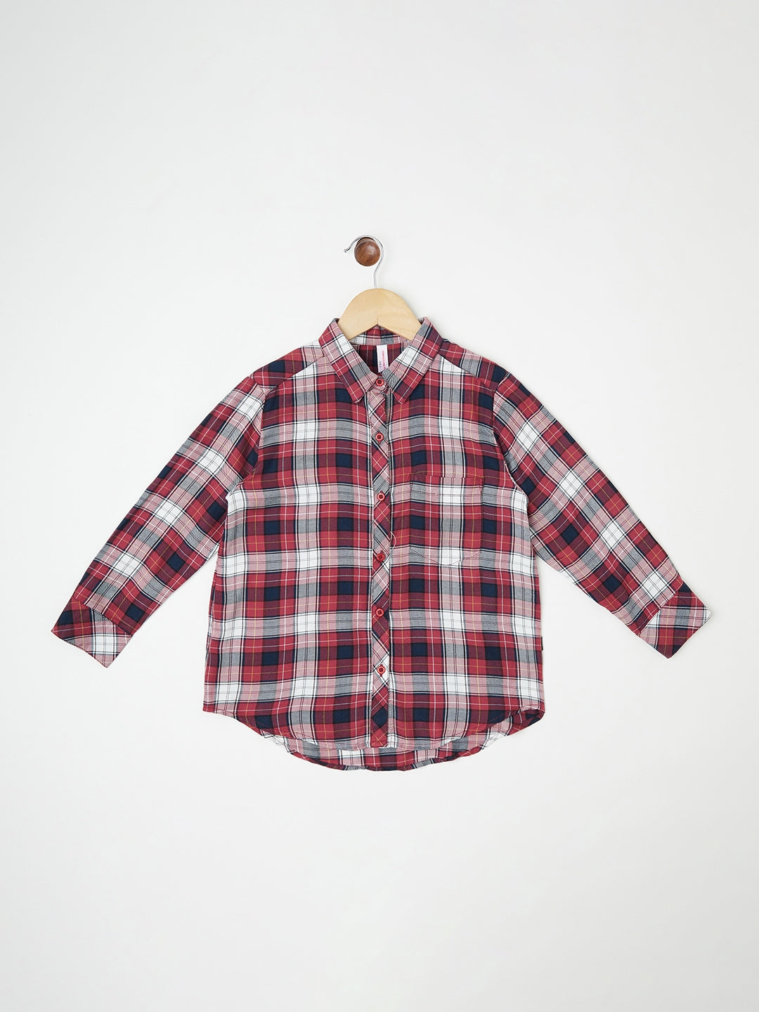 Red Checked Casual Shirt - Girls Shirts