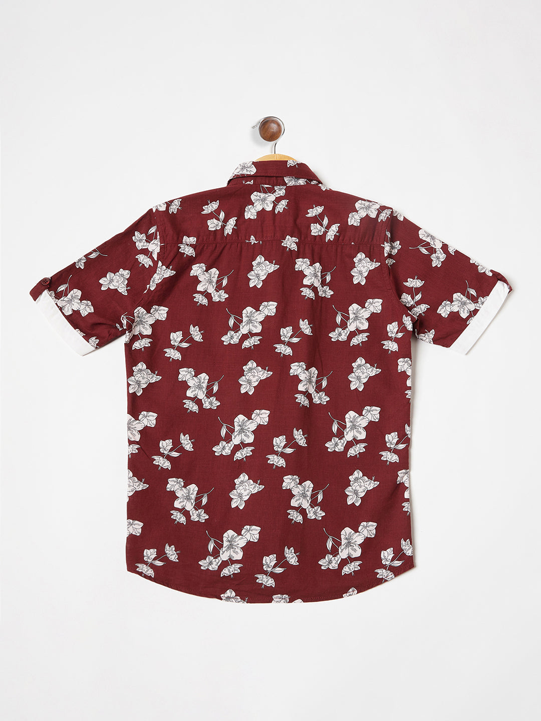 Maroon Floral Shirt - Boys Shirts