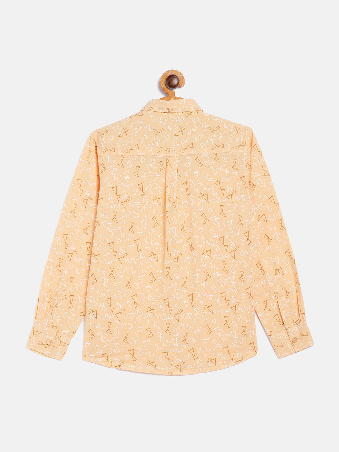 Orange Printed Linen Casual Shirt - Boys Shirts