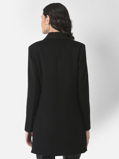  Black A-Line Overcoat