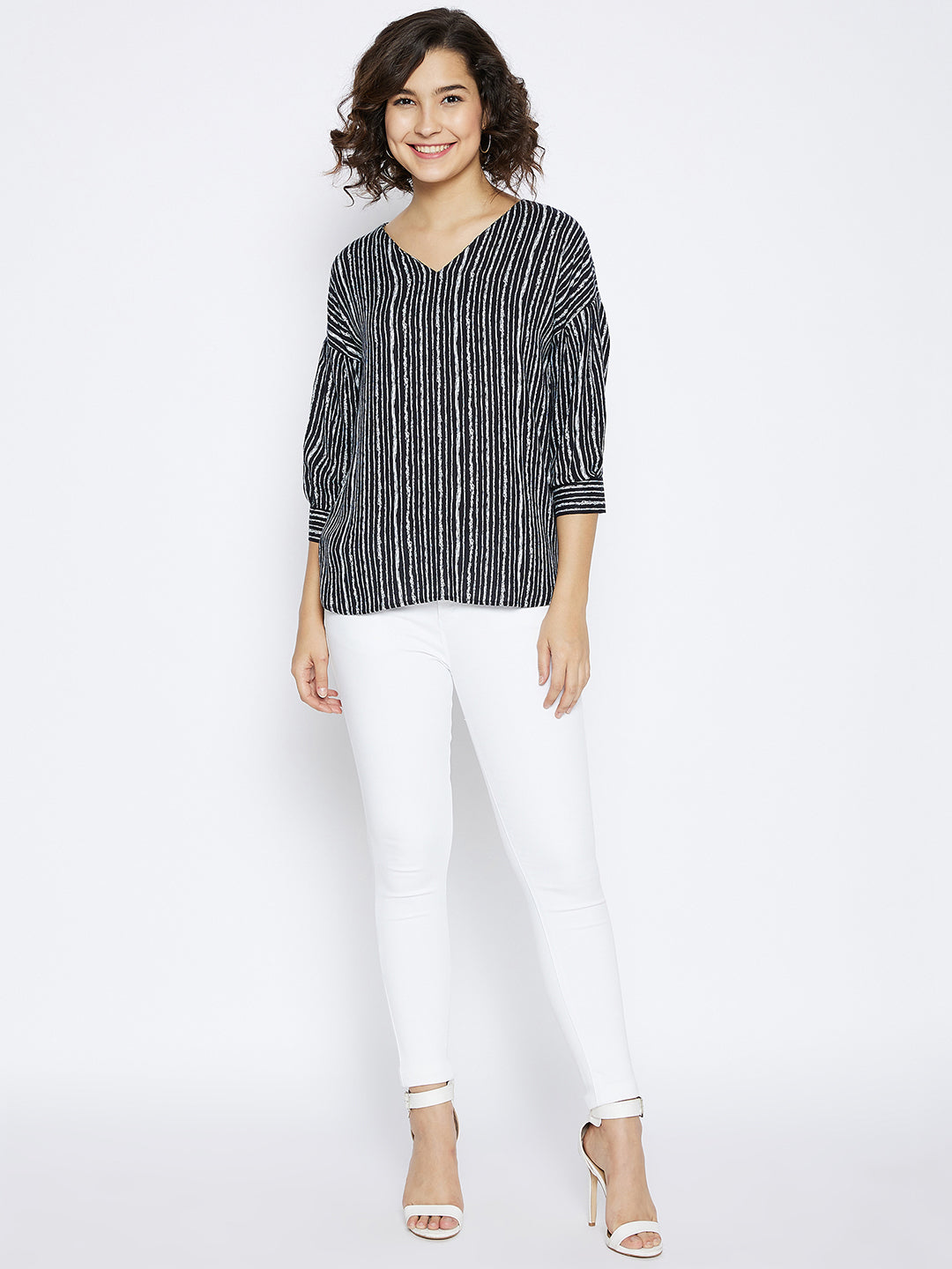 Black Striped Top - Women Tops