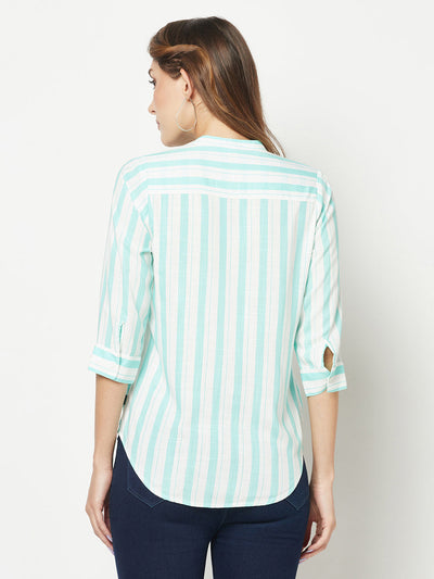  Turquoise Striped Shirt