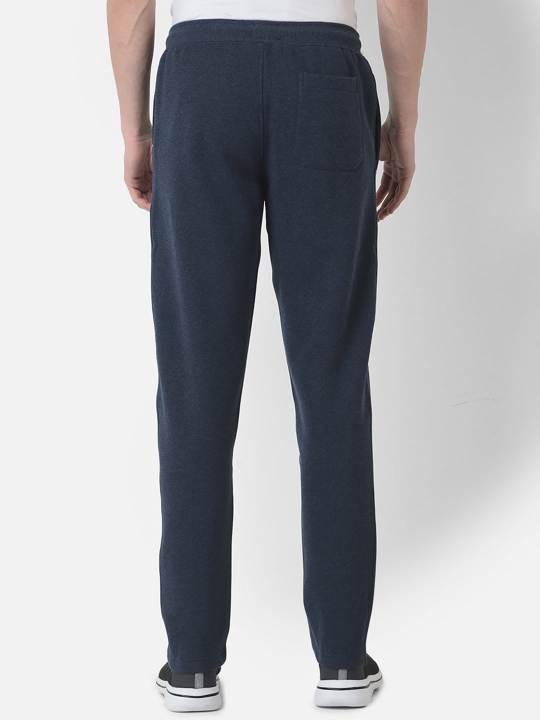  Melange Blue Typographic Track Pants