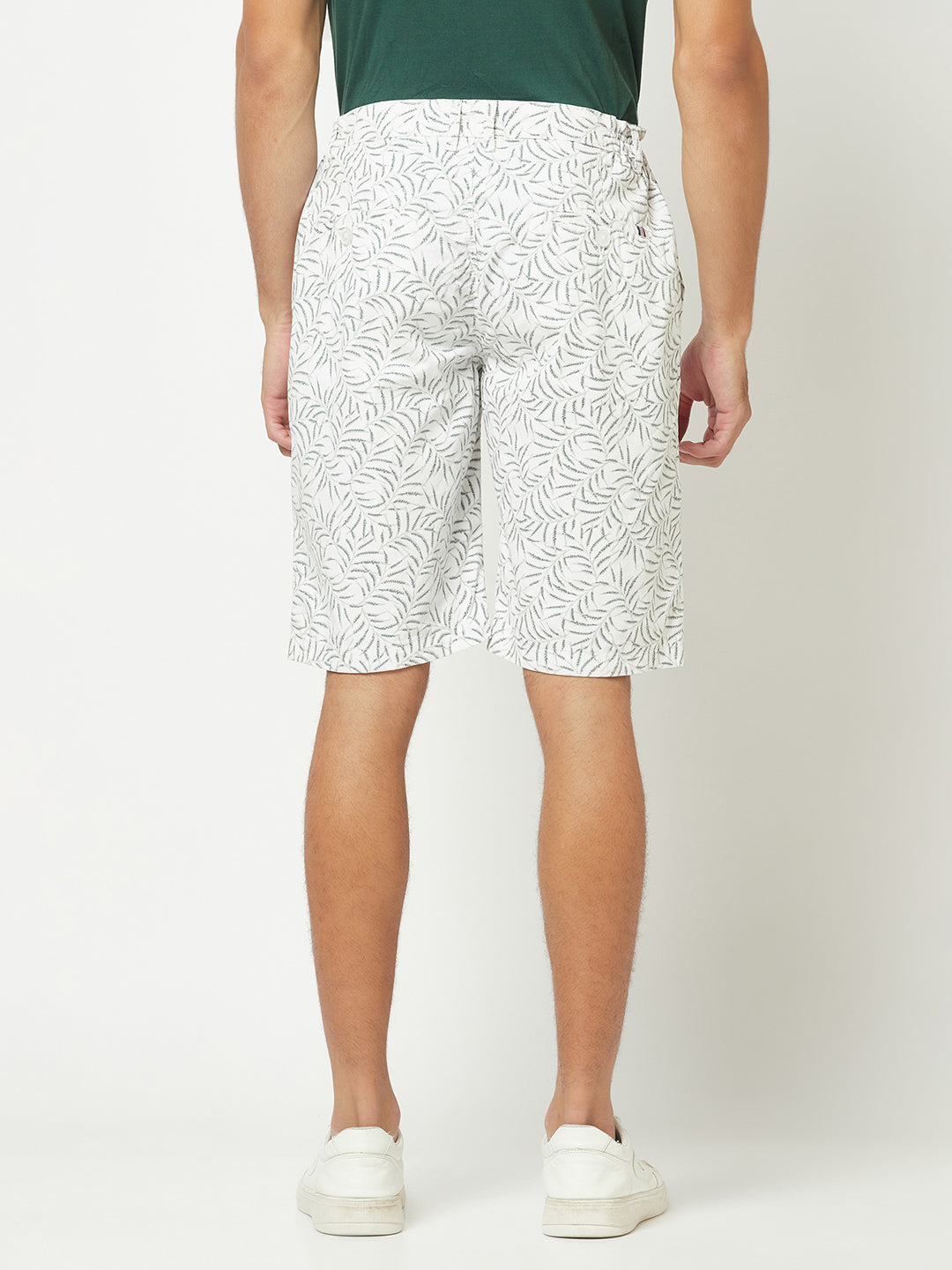 Casual White Floral Shorts 