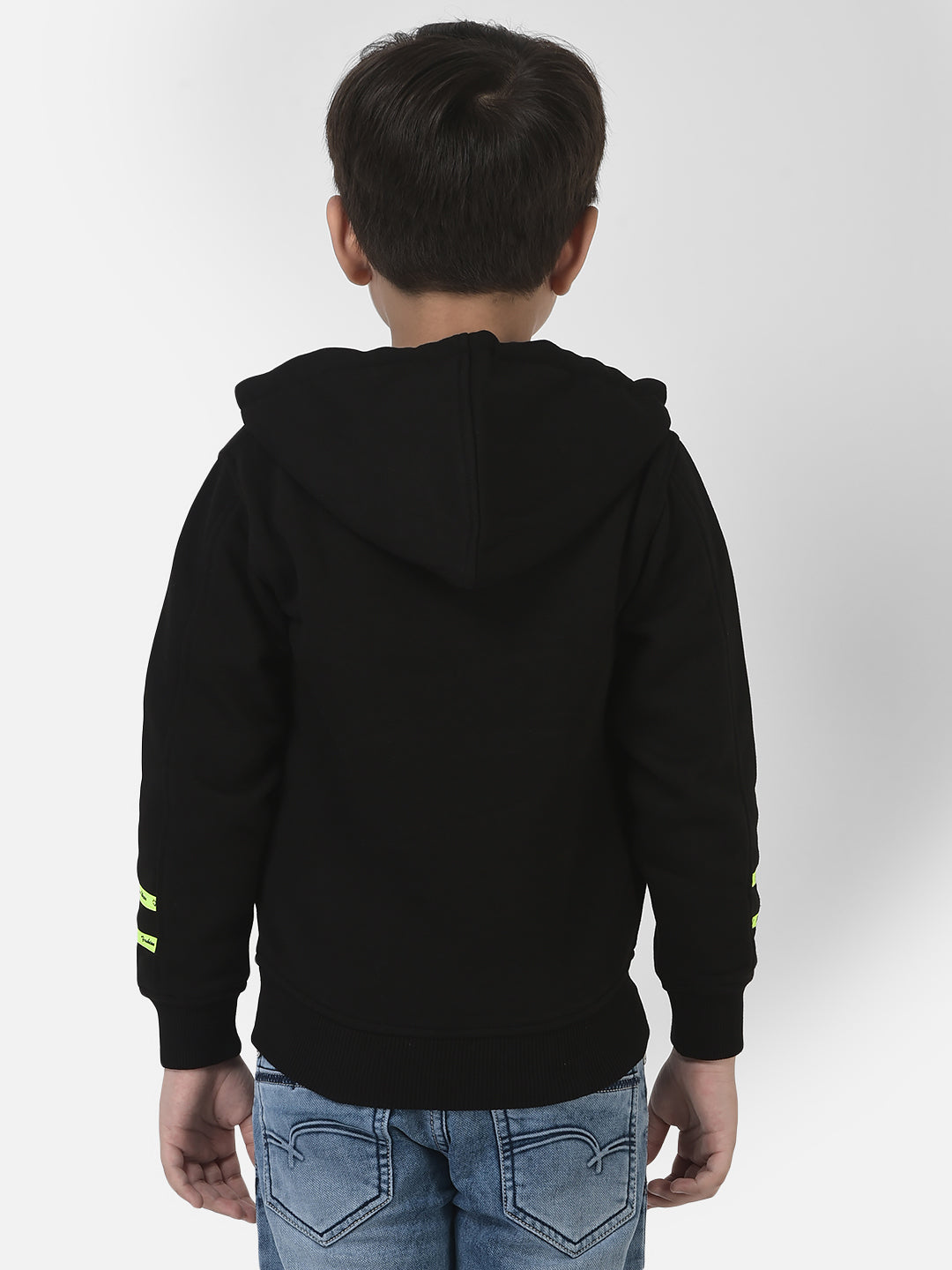 Black Sweatshirt with Graphic Typography