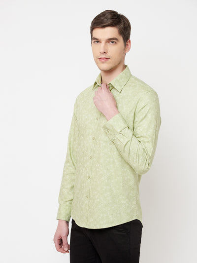 Green Floral Shirt - Men Shirts