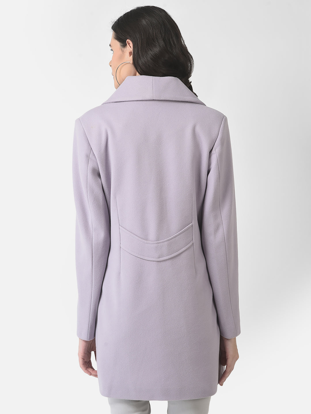  Purple Single-Breasted Overcoat