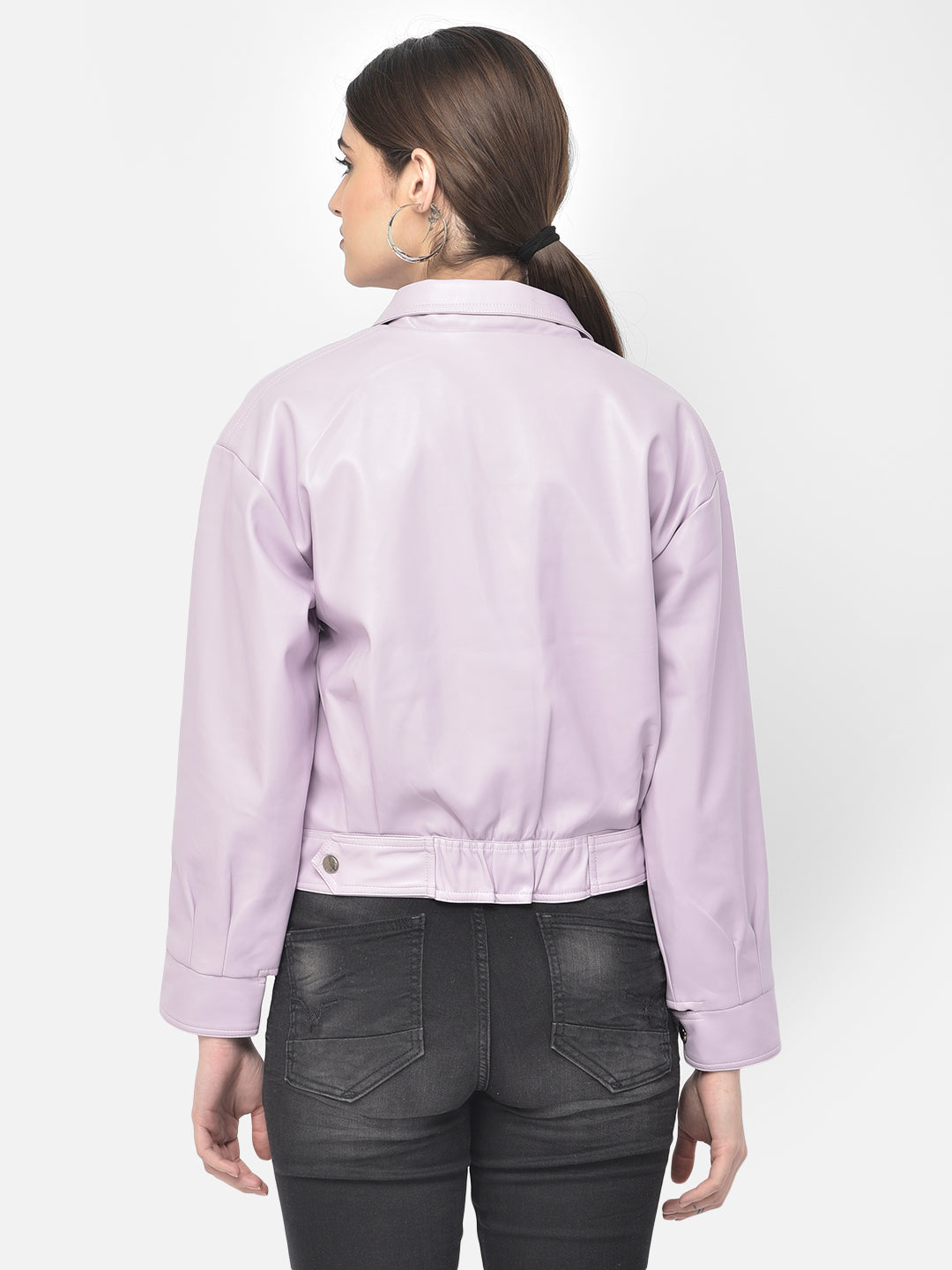 Purple Leather Jacket - Women Jackets