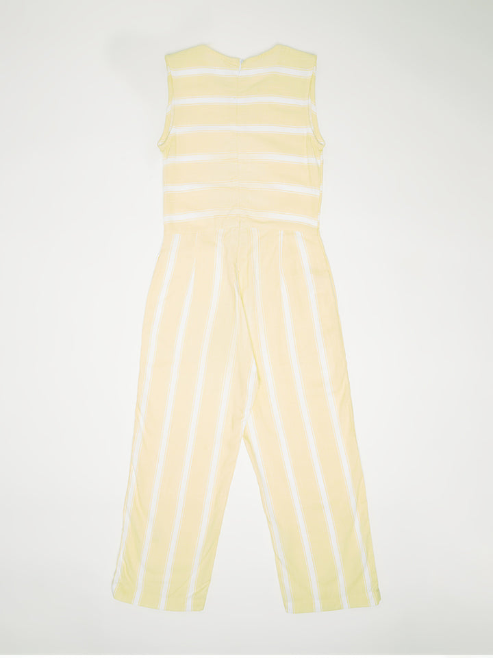 Yellow Striped Jumpsuit - Girls Jumpsuit