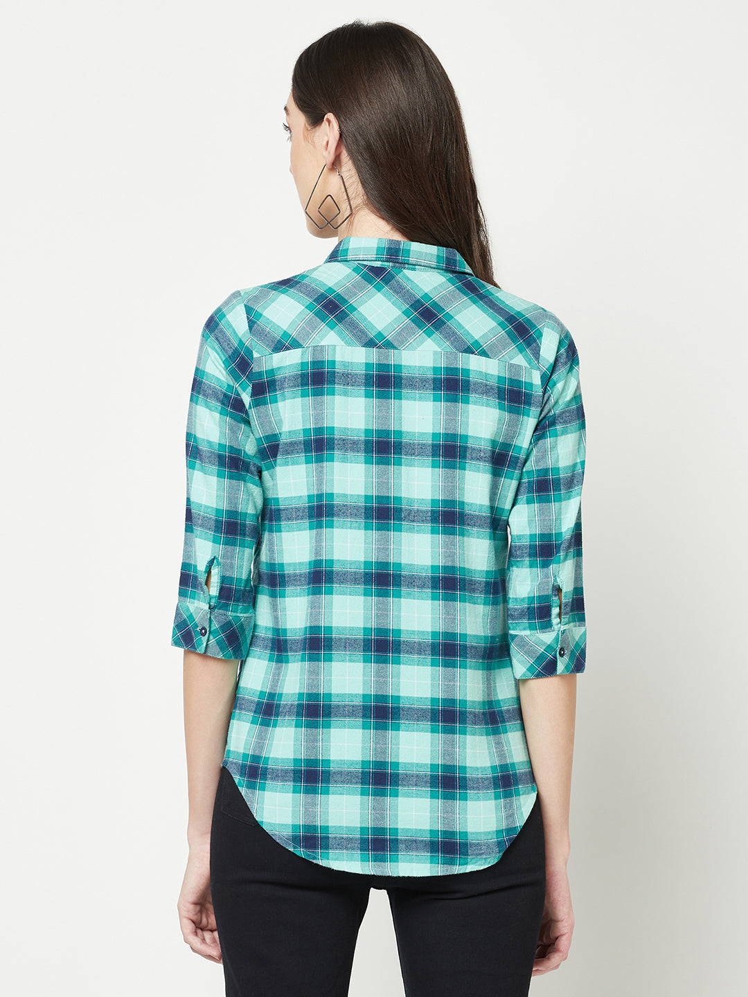  Turquoise Checked Shirt
