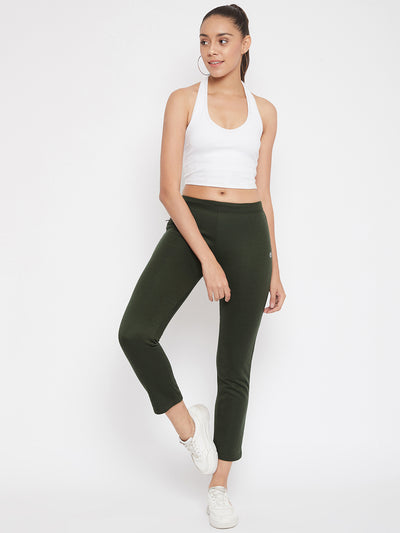 Olive Track Pants - Women Track Pants