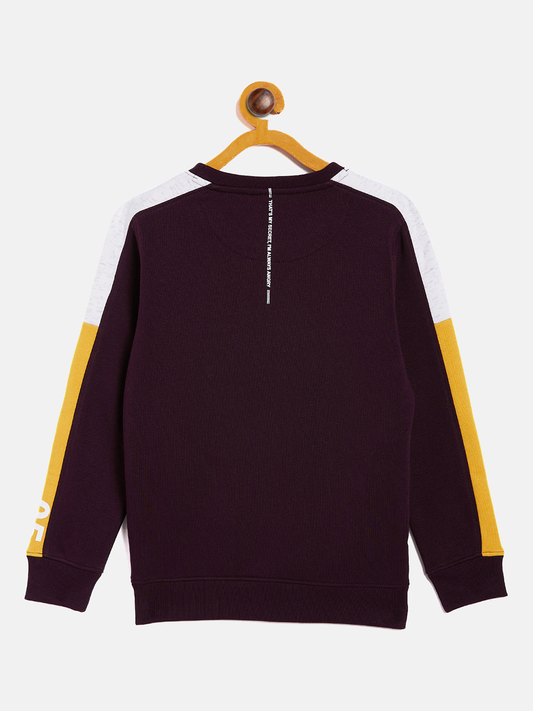 Maroon Printed Round Neck Sweatshirt - Boys Sweatshirts