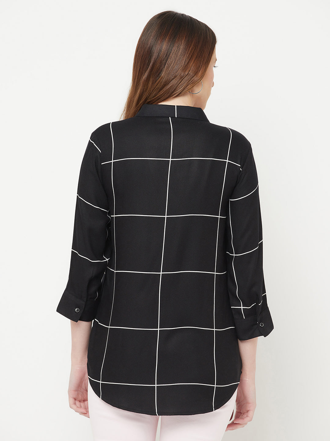 Black Checked Shirt - Women Shirts