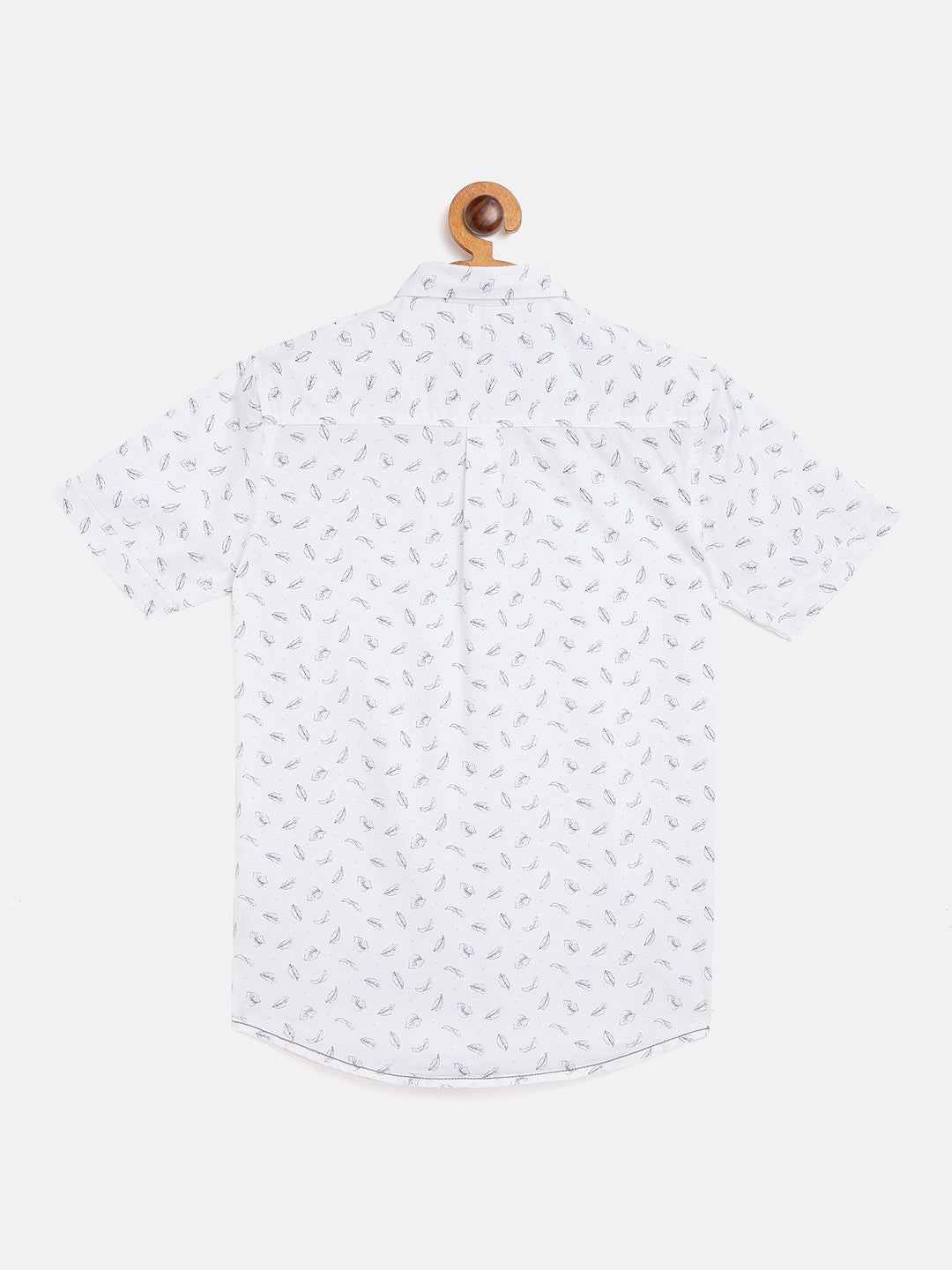 White Printed Slim Fit shirt - Boys Shirts