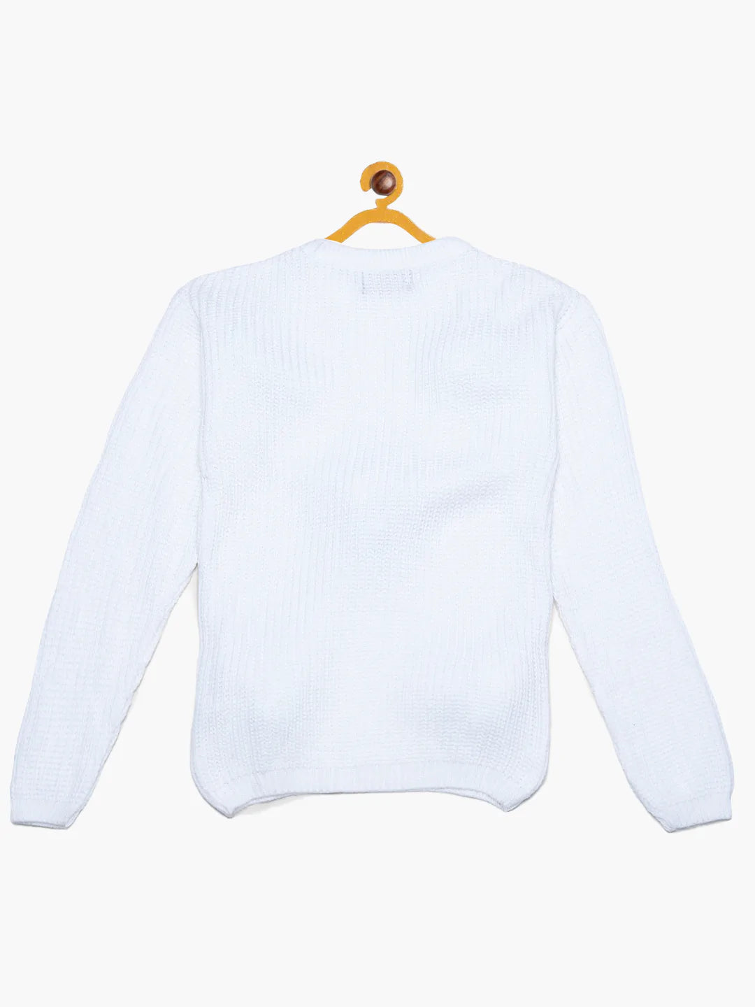  White Pom-Pom Sweater